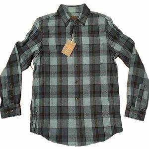 Redmond Clothing Outfitters Size Small Blue & Black Flannel Shirt Button Up